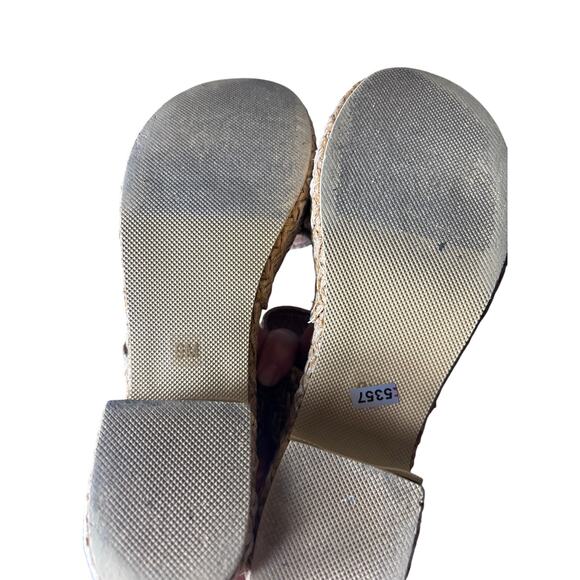 Beach Woven Two Strap Wedges Sz 9 - Picture 4 of 4